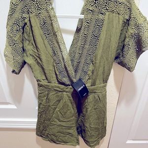NEW- Olive Green Romper